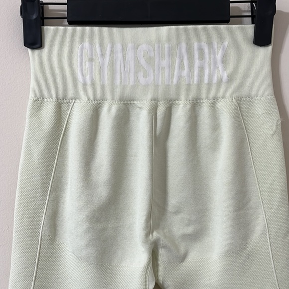 NEW Gymshark Flex Cycling Bike Shorts Light Green Yellow Marl Size Medium - Picture 7 of 9